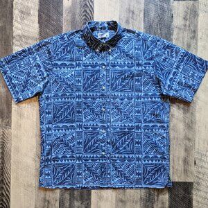 Reyn Spooner Button-Down Kloth Shirt Vintage Blue Large